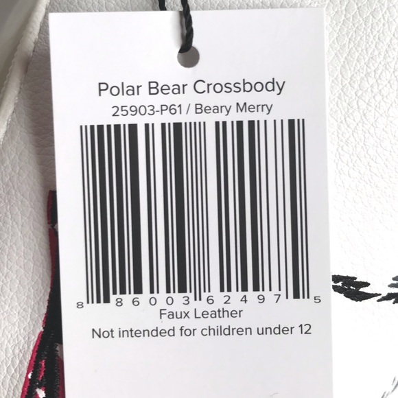 Vera Bradley Polar Bear Crossbody, White, Red - Picture 10 of 11